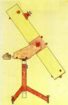 Nacrt Njutnovog teleskopa nacrtan na krevetu prije 40 godina u bivoj Ortopedsoj bolnici (Referalnom spinalnom centru Hrvatske) u Kraljevici